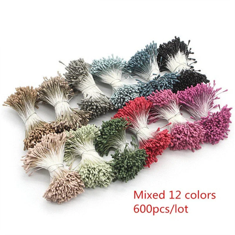 HULIANFU 2026  Lucia Crafts 144/420/600/1000pcs /Lot  Flowers Stamen 2mm  DIY Artificial Flowers  Wreath For Wedding Party Home Decor  D0401 - Deanwangkt