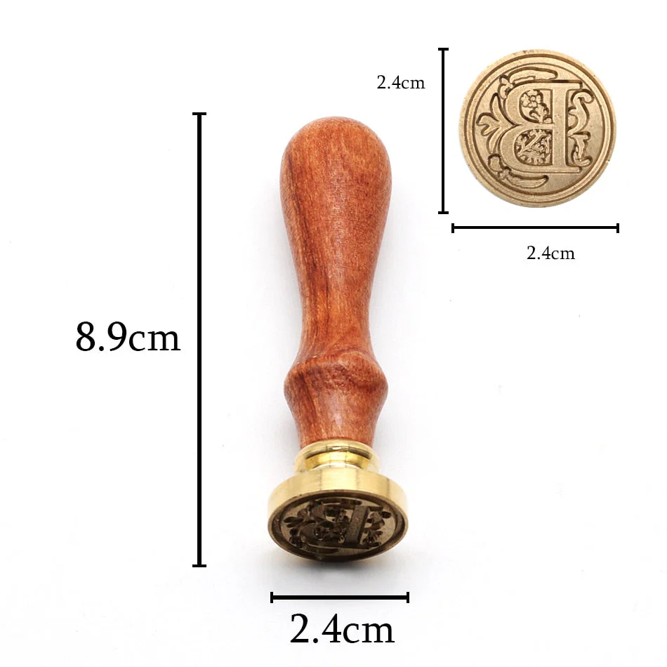 HULIANFU Retro Wood Stamp Classic 26 Letter A-z Alphabet Initial Sealing Wax Seal Stamp Ancient Seal Post Decorative Antique Stamp Gifts - Deanwangkt