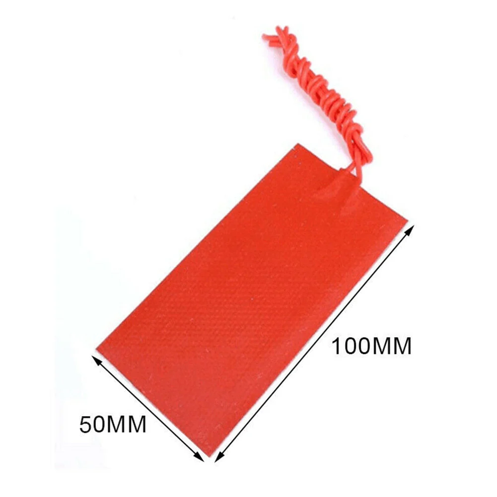 HULIANFU Quick Heat Silicone Heater Pad 12V 15W Car Fuel Engine Oil Tank Tool Heating Mat Warming Accessories 50x100mm - Deanwangkt