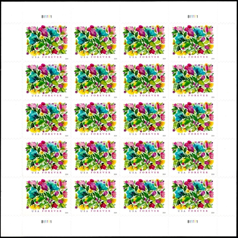 Celebration Blooms 2024, (Sheet of 20) - TWENTYSTAMPS