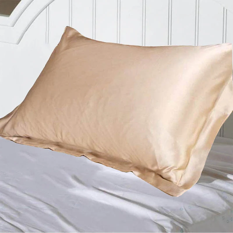 HULIANFU Pure Emulation Silk Satin Pillowcase Comfortable Pillow Cover Pillowcase For Bed Throw Single Pillow Covers - Deanwangkt