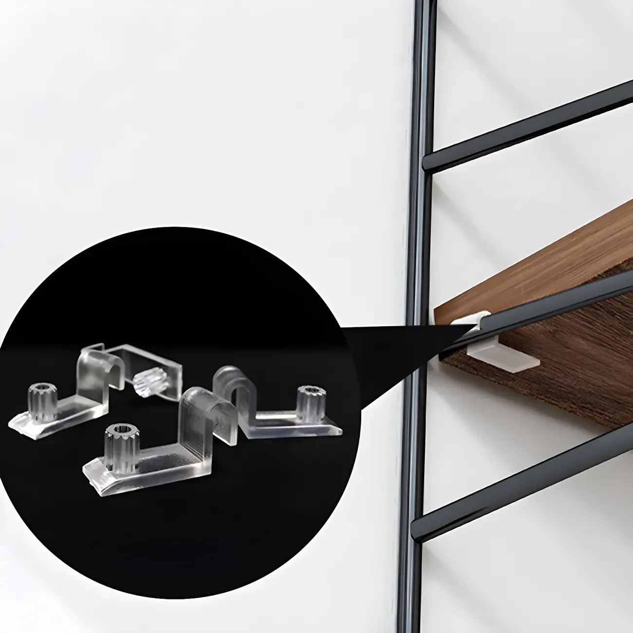 3-Shelf Nut-Brown Wall-Mounted Wood Open Bookcase