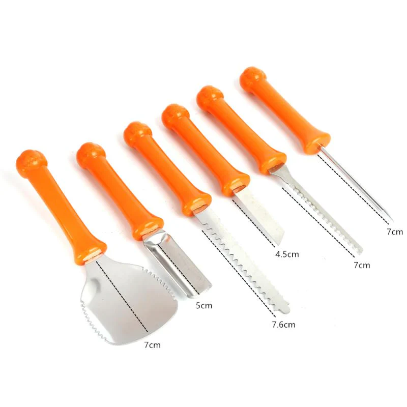 HULIANFU New 7 Piece Halloween Pumpkin Carving Tools Halloween Kids Pumpkin Carving Hand Tool Set Adults Professional Pumpkin Carving Kit - Deanwangkt