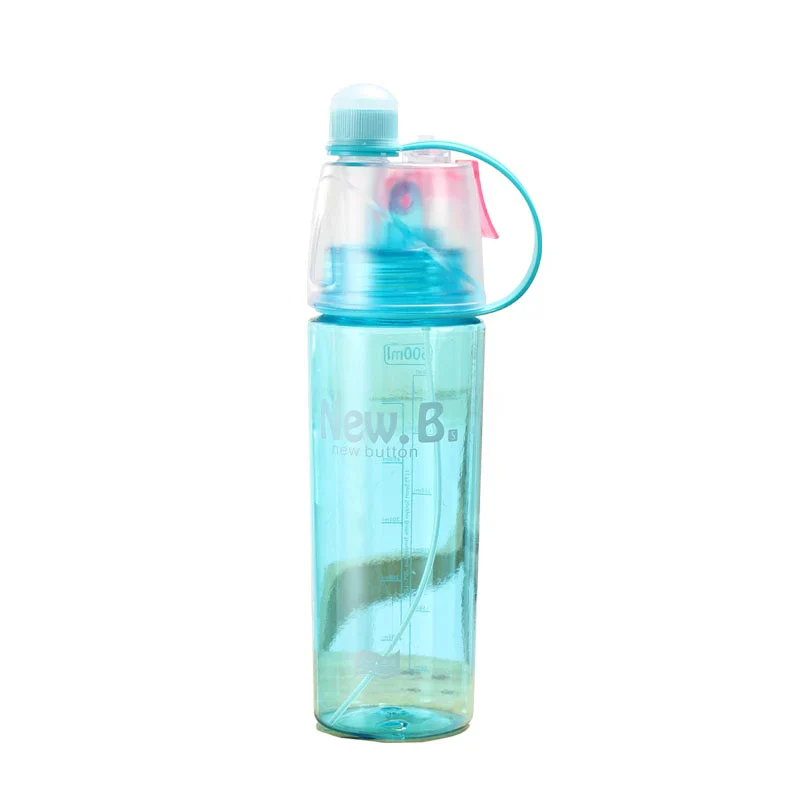 HULIANFU New 400/600Ml 3 Color Solid Plastic Spray Cool Summer Sport Water Bottle Portable Climbing Outdoor Bike Shaker My Water Bottles - Deanwangkt