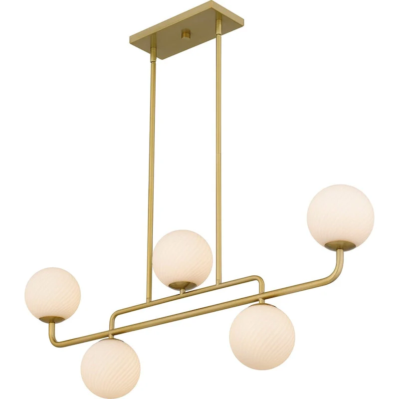 Regis 5-Light Brushed Gold Island Light