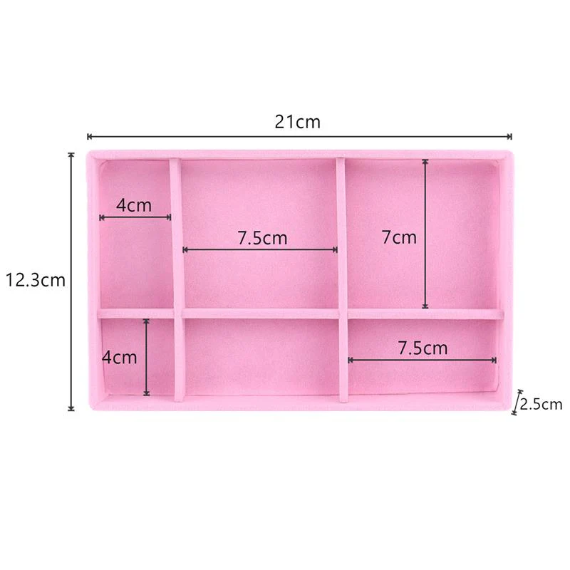 HULIANFU Velvet Jewelry Display Tray Case Hot Sales Stackable Exquisite Jewellery Holder Portable Ring Earrings Necklace Organizer Box - Deanwangkt