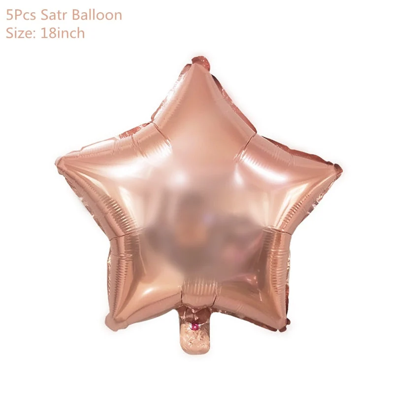 HULIANFU Rose Gold Wedding Birthday Party Balloons Happy Birthday Letter Foil Balloon Baby Shower Anniversary Event Party Decor Supplies - Deanwangkt