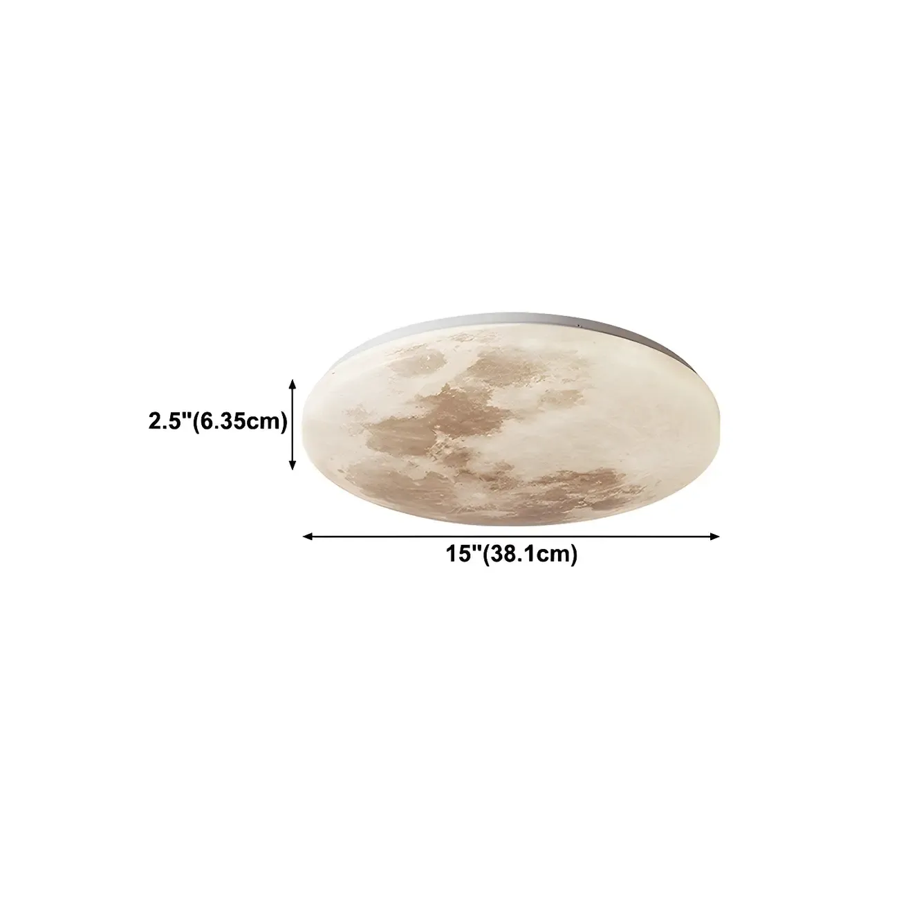 Modern Moon Design Dimmable LED Flush Mount Ceiling Light