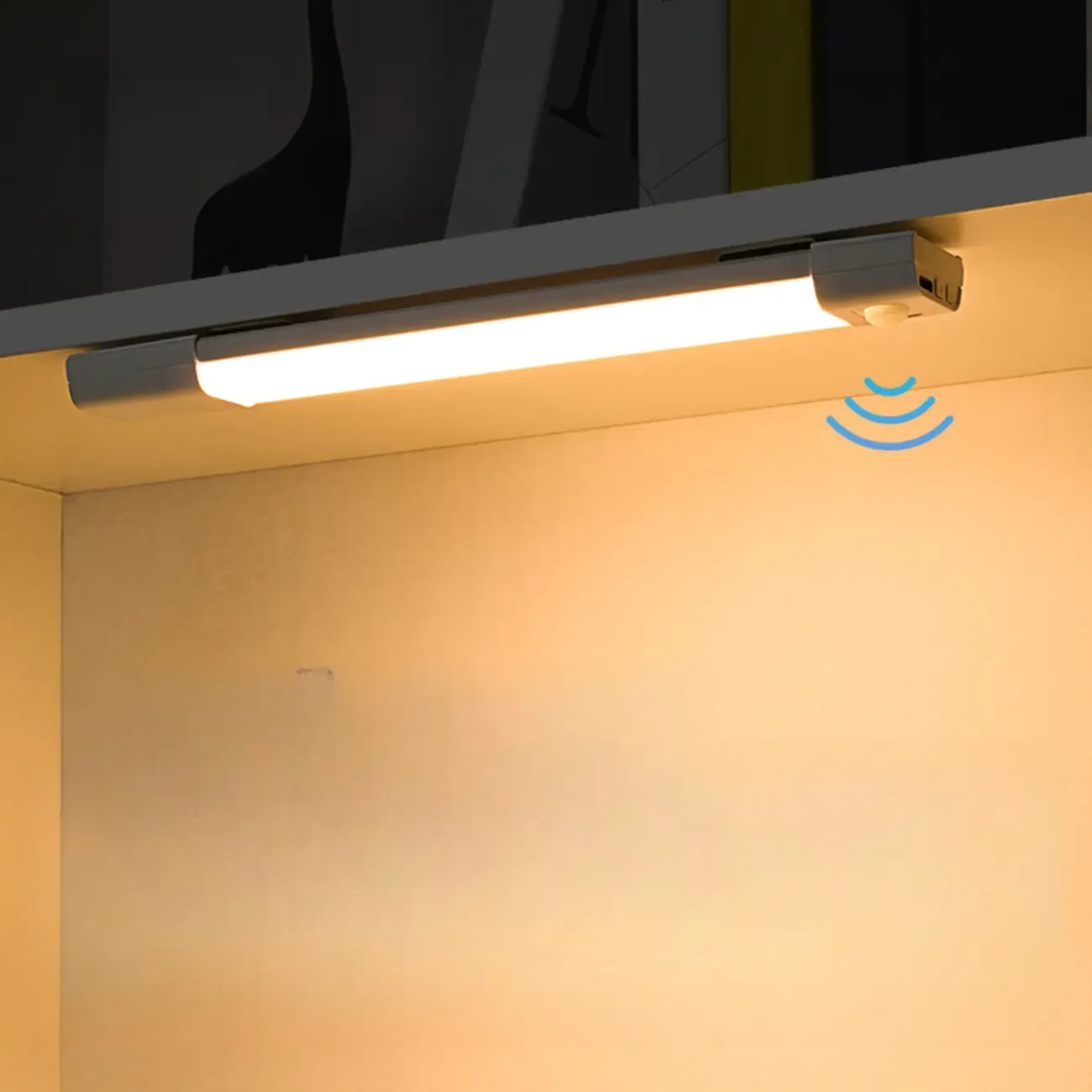 1-Light Modern Black Geometric LED Vanity Light