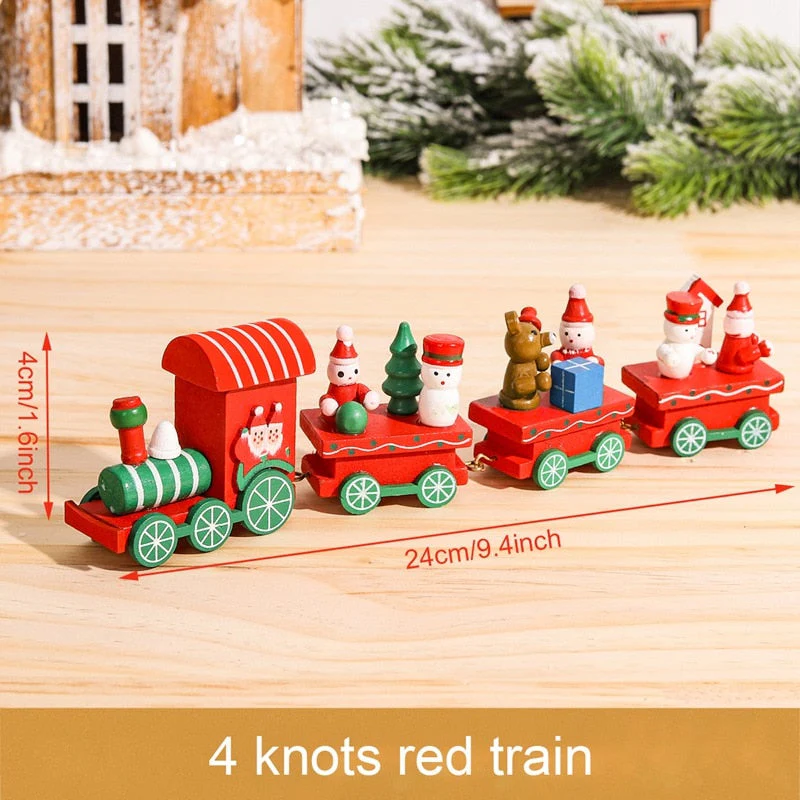 HULIANFU Merry Christmas Wooden Train Ornament Christmas Decoration For Home Santa Claus Gift Natal Navidad Noel  New Year Xmas Decor - Deanwangkt