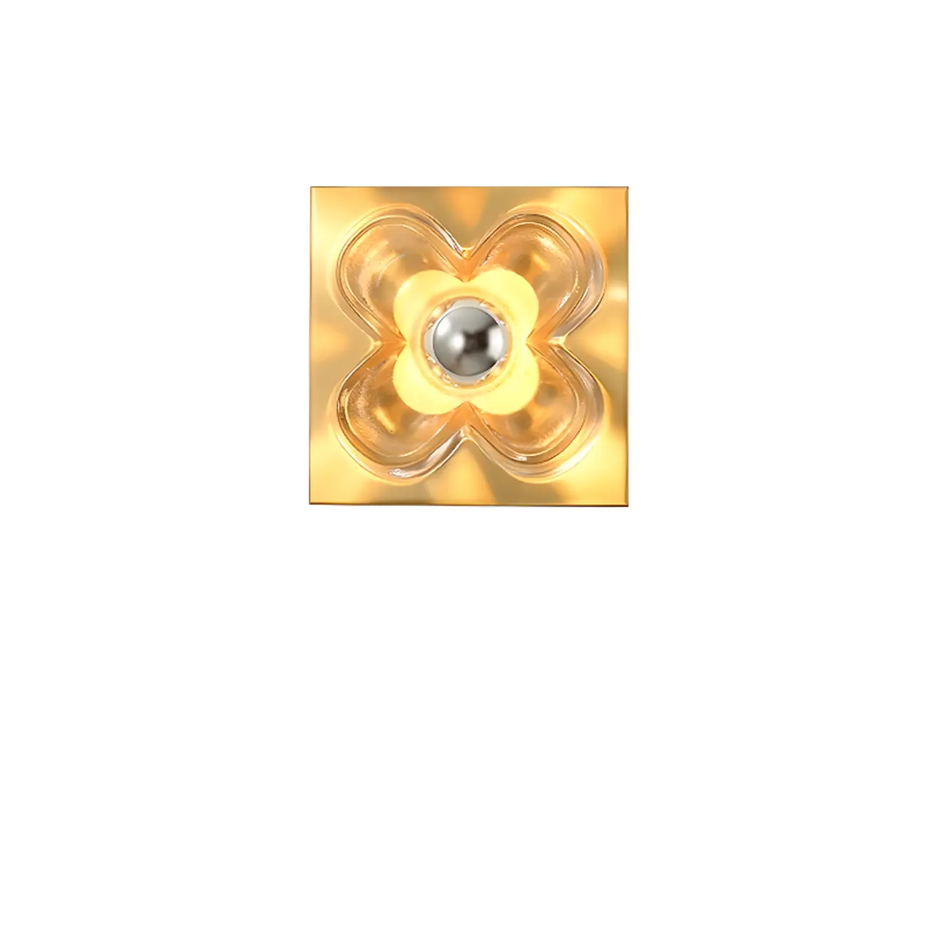 Modern Elegant Glass LED Vanity Light with Flower Design