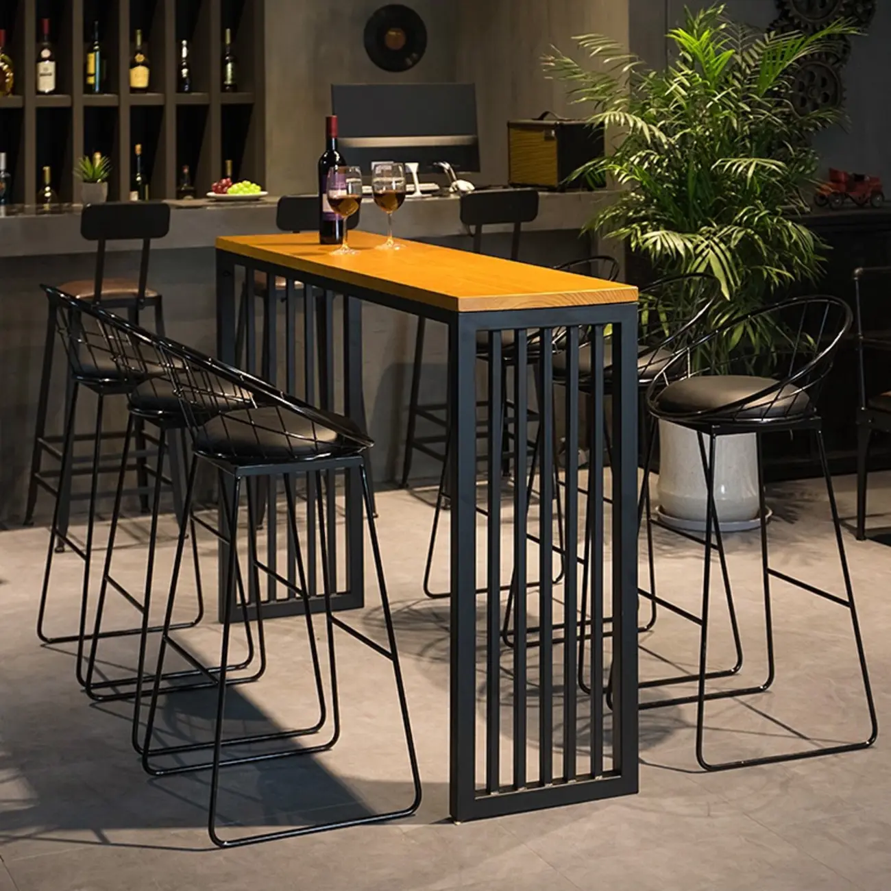 Modern Natural Pine Fixed Top Bar Tables