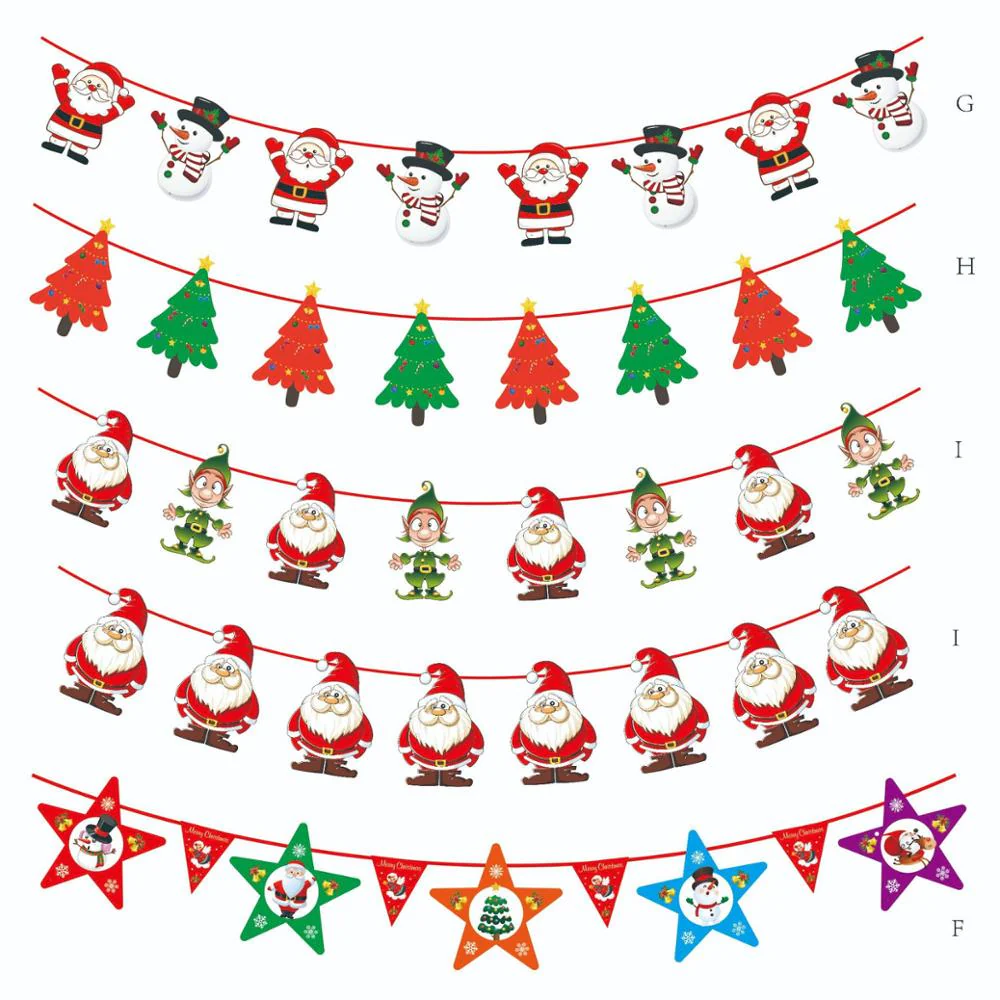 HULIANFU Wooden Christmas Door Wreath Oranments Wall Xmas Dec Merry Christmas Decor For Home  Happy New Year Naviidad Door Wreath - Deanwangkt