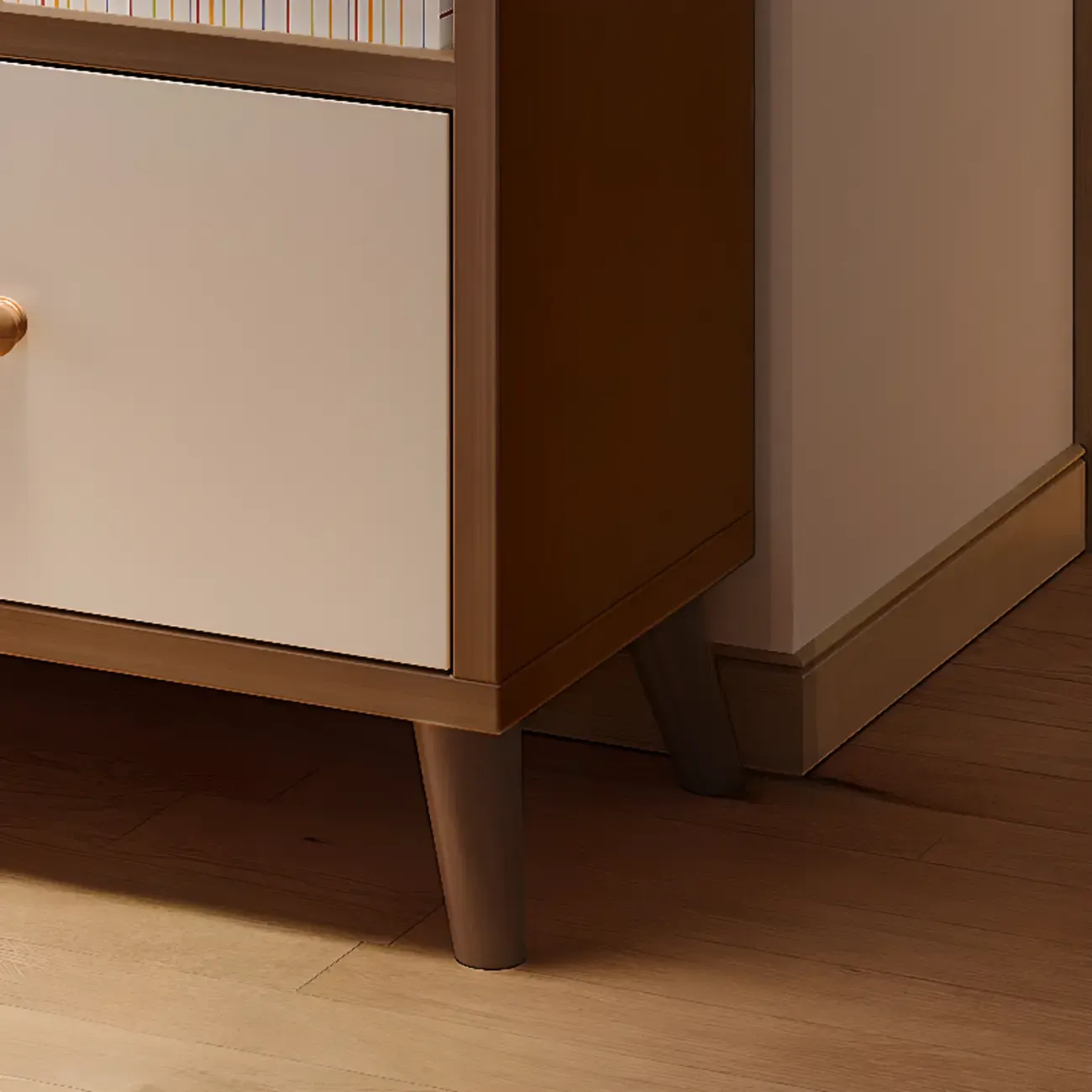 Modern Rectangular Bookshelf with Drawers