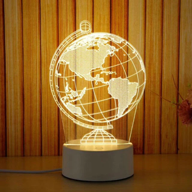 HULIANFU Romantic Love 3D Lamp Heart-shaped Balloon Acrylic LED Night Light Decorative Table Lamp Valentine  Day Sweetheart Wife  Gift - Deanwangkt