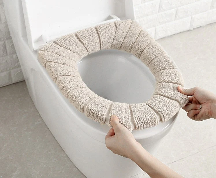 HULIANFU Toilet Seat Cover Warm Soft Acrylic Washable Mat Home Decor Closestool Mat Seat Case Toilet Lid Cover Accessories Bathroom Home - Deanwangkt