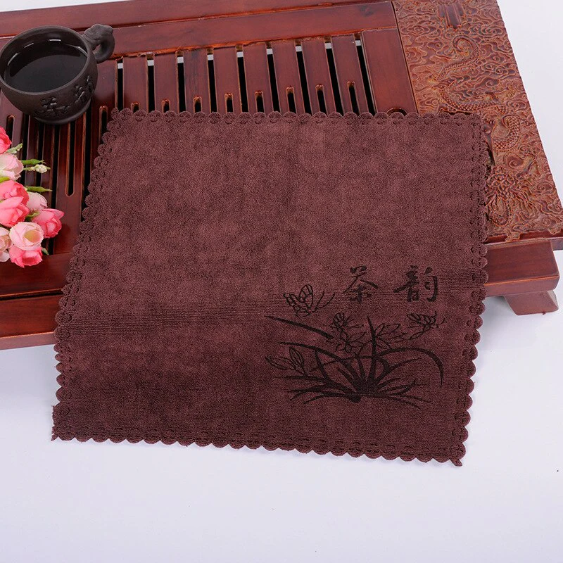 HULIANFU Superfine fiber tea towels absorbent strong kung fu tea towels high-grade tea cloth tea tools~ - Deanwangkt