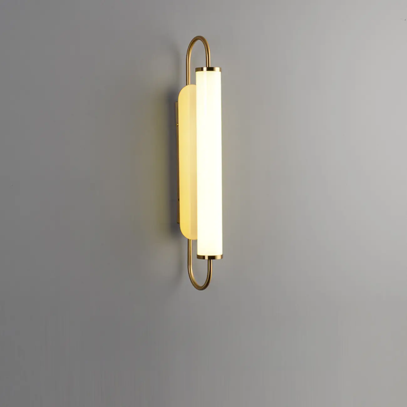 Nordic Cylinder Glass Metal Gold LED Vanity Light
