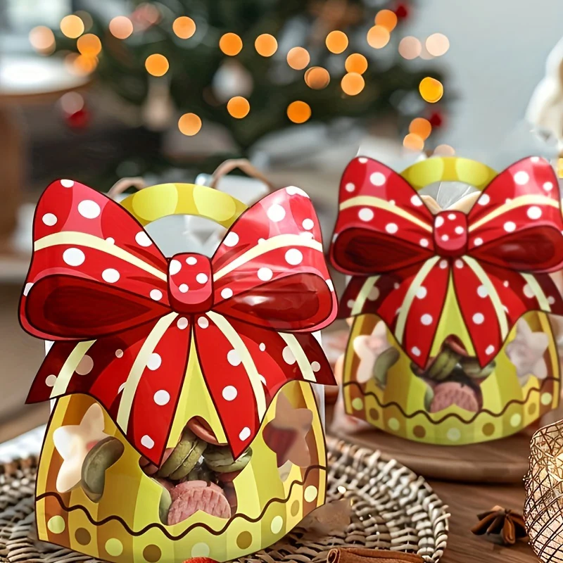 Christmas Treat Bags Set - 25/50pcs Cute Cartoon Self-Sealing Gift Bags for Snacks, Candy & Cookies - Perfect for Holiday Parties & Baking Essentials - Deanwangkt