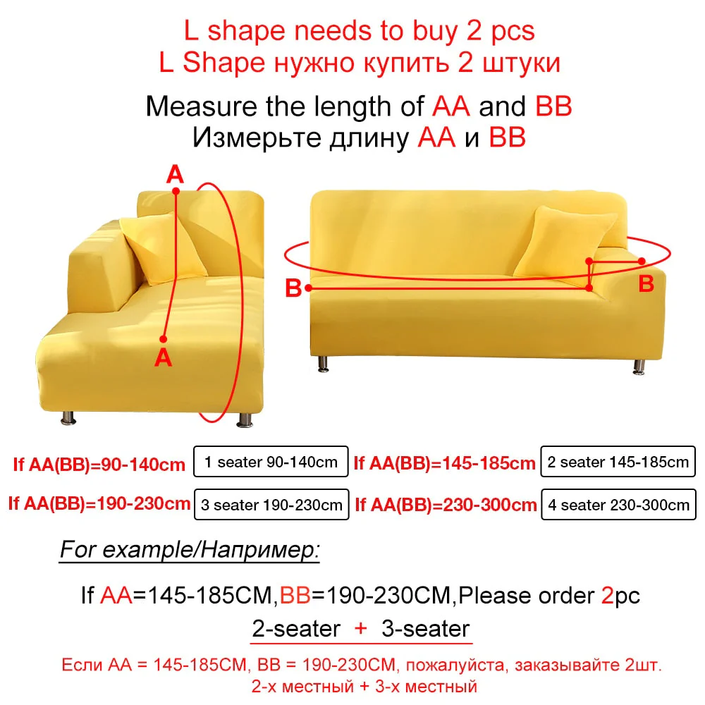 HULIANFU Plush Thick Sofa Cover for Living Room Adjustable Elastic Corner Couch Covers Sectional Slipcover Decor Sofa Chaise Cover Lounge - Deanwangkt