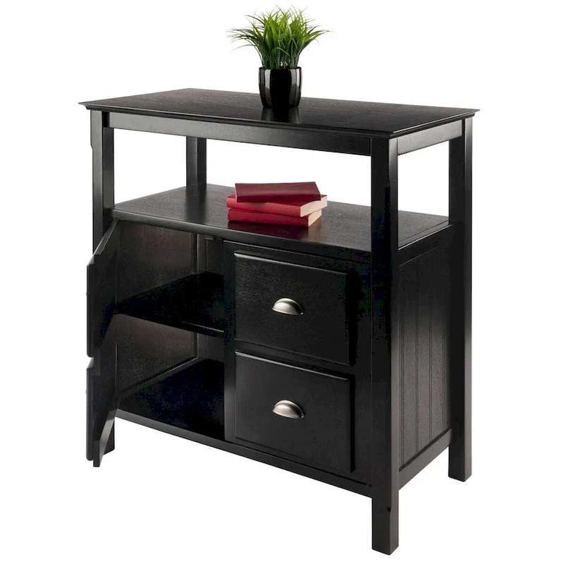 Buffet Cabinet, Black - 36 x 18.03 x 35.98 inches - 36 x 18.03 x 35.98 inches