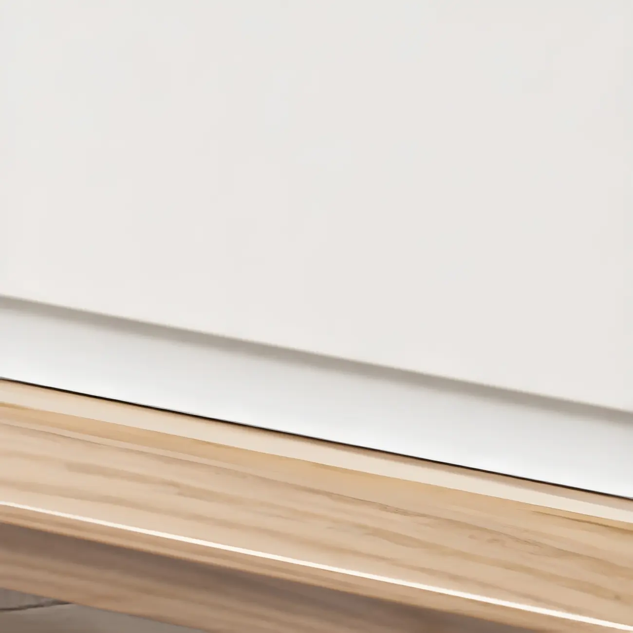 79 Natural Wood Long Floating TV Stand with Drawers