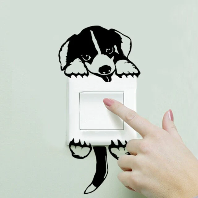 HULIANFU 2026  3D Lovely Pet Self-adhesive Wallpaper Children Living Room Bathroom Toilet Decals Mural Tattoo - Deanwangkt