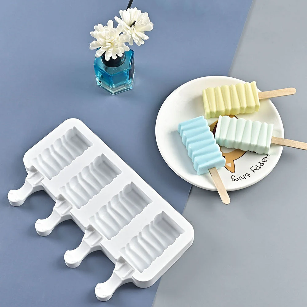 HULIANFU Silicone Ice Cream Mold Magnum Silicone Mold DIY Fruit Juice Ice Pop Cube Maker Ice Tray kitchen Baking Accessorie Popsicle Mold - Deanwangkt
