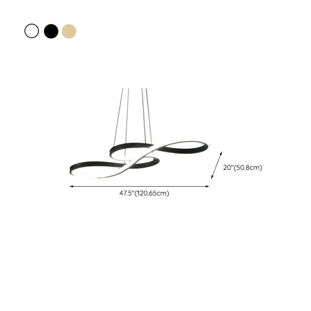 Modern White Linear LED Island Pendant Light with Multi Dimming