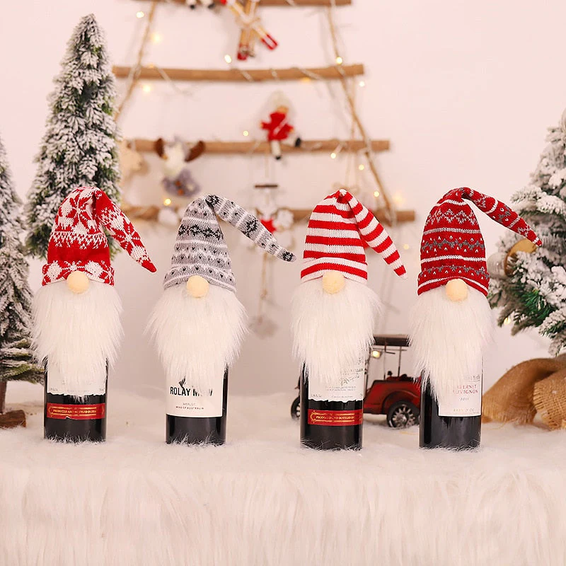 HULIANFU   Xmas Wine Bottle Dust Cover Noel Navidad Christmas Decoration for Home Dinner Decor Christmas Gift Tree Ornament New Year 2026 - Deanwangkt