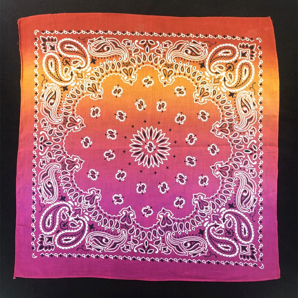 HULIANFU Tie Dye Bandana Cotton Paisley Bandanas Headbands Cowboy Handkerchiefs for Men and Women Colorful Hip-Hop Cycling Outdoor - Deanwangkt