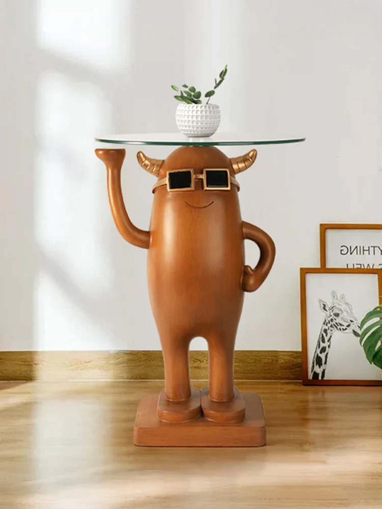 HULIANFU Nordic home decoration Creative Little Monster Landing Statue Large Landing ResinStatueTray Decoration SofaBedsideSmall TeaTable - Deanwangkt