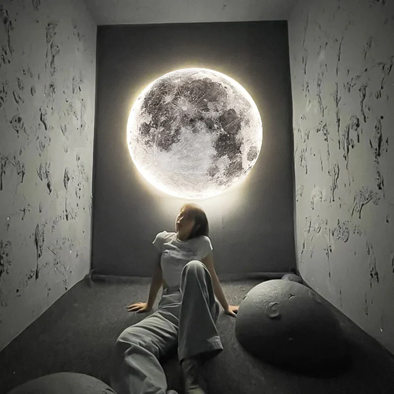HULIANFU Modern LED Wall Lamp Moon Indoor Lighting For Bedroom Living Hall Room HOME Decoration Fixture Lights decorate Lusters Lamps - Deanwangkt