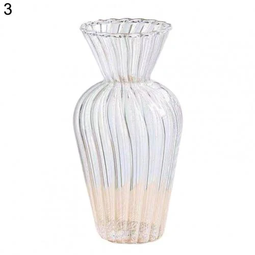 HULIANFU Simple Transparent Glass Small Vase Nordic Decoration Living Room Flower Home Vases For Flowers Aromatherapy Bottle - Deanwangkt