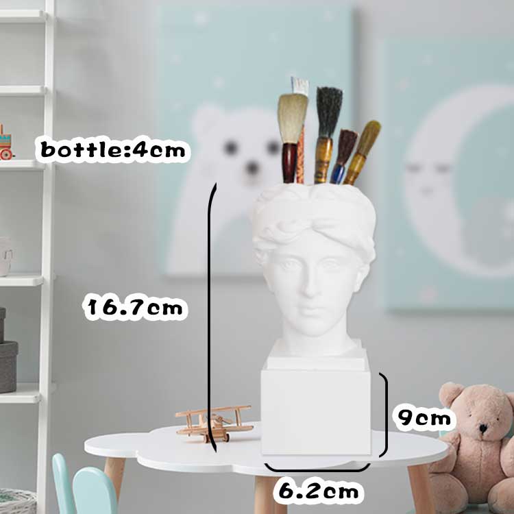 HULIANFU W&G Nordic Vase Home Decor Vase Creative Human Head Portrait Flower Vases Room Decoration Resin David Flower Vase Room Decor - Deanwangkt