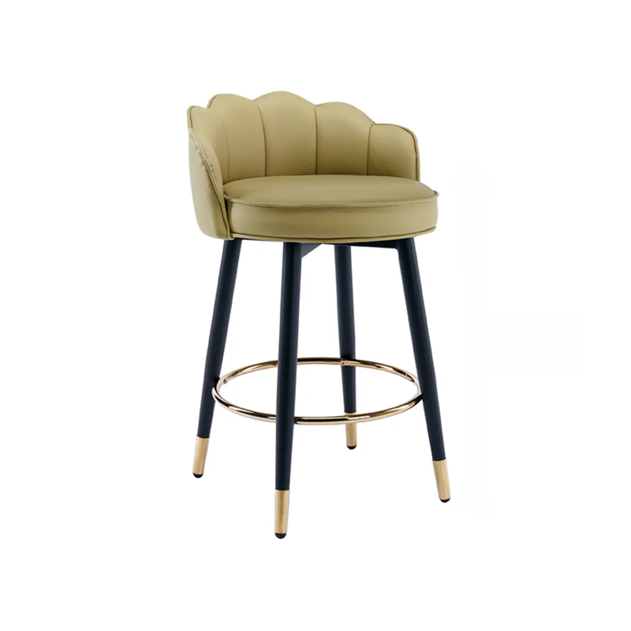 360¡ã Swivel Leather Bar Stool Counter Height