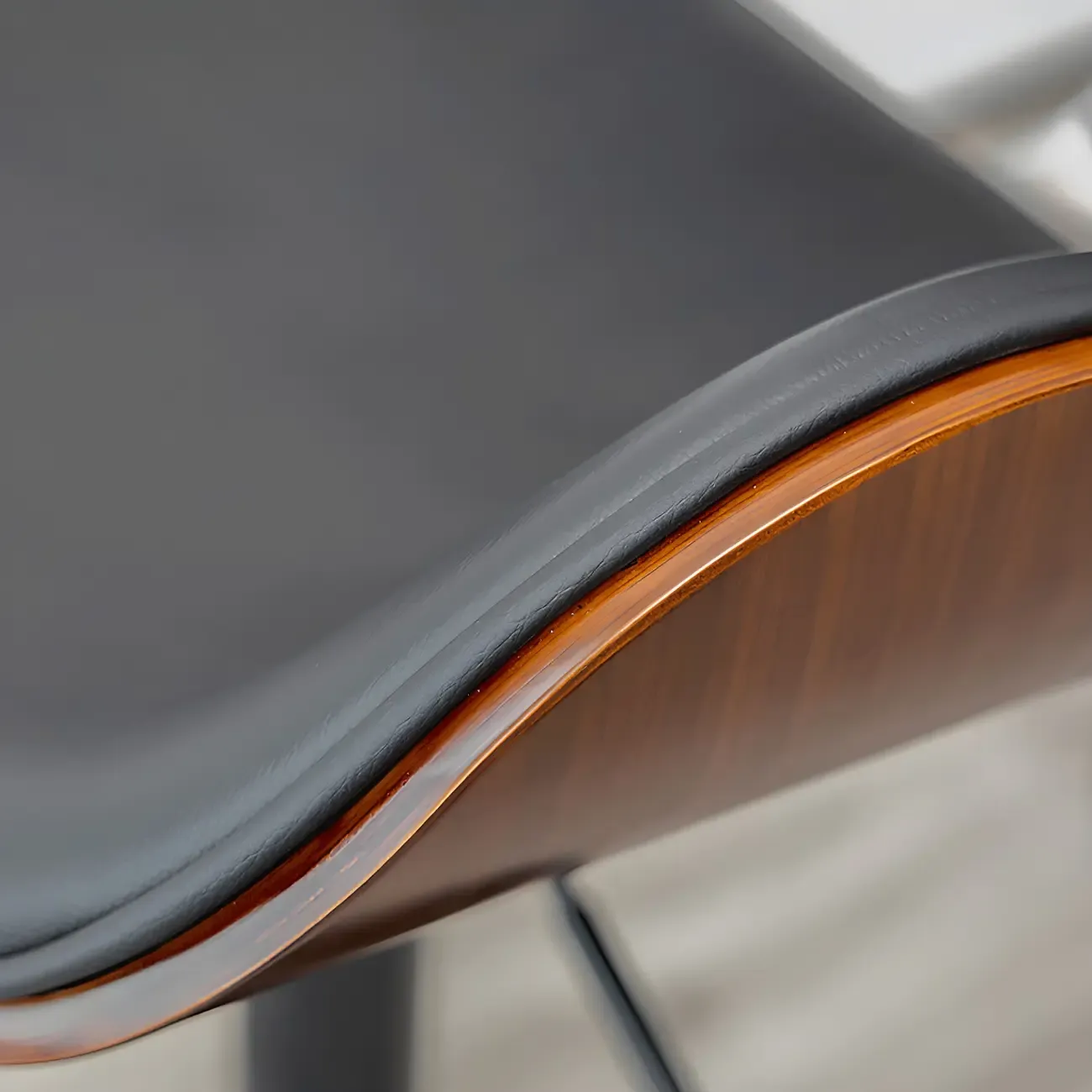 Modern Adjustable Leather Swivel Bar Stools with Backs