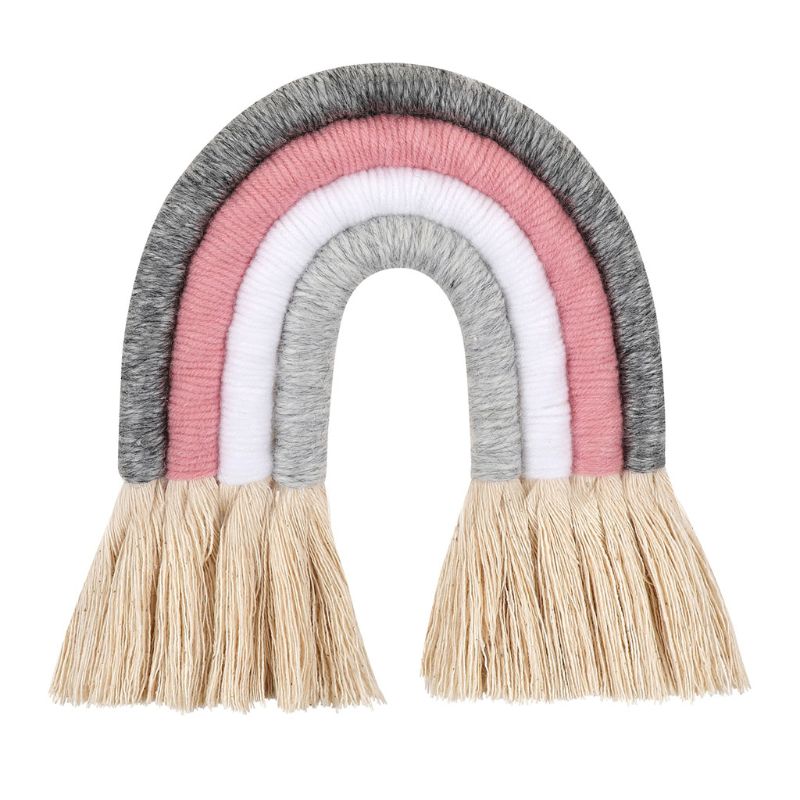 HULIANFU Macrame Rainbow Wall Hanging Decorative Colored for Boho Home Decor, Party Supplies, Baby Shower, Nursey Dorm Room - Deanwangkt