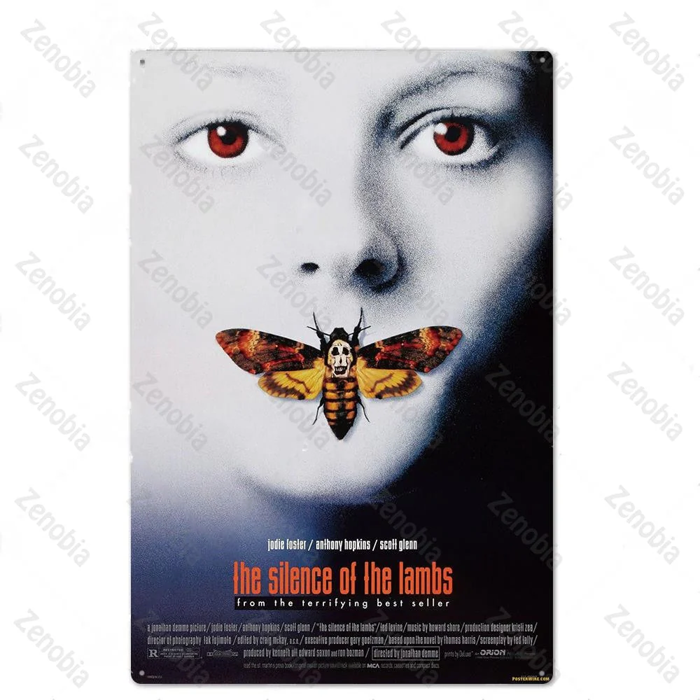 HULIANFU Vintage Horror Movies Metal Poster Wall Art Stickers for Pub Bar Club Home Wall Room Decoration Retro Mtal Sign Plaque Tin Plate - Deanwangkt