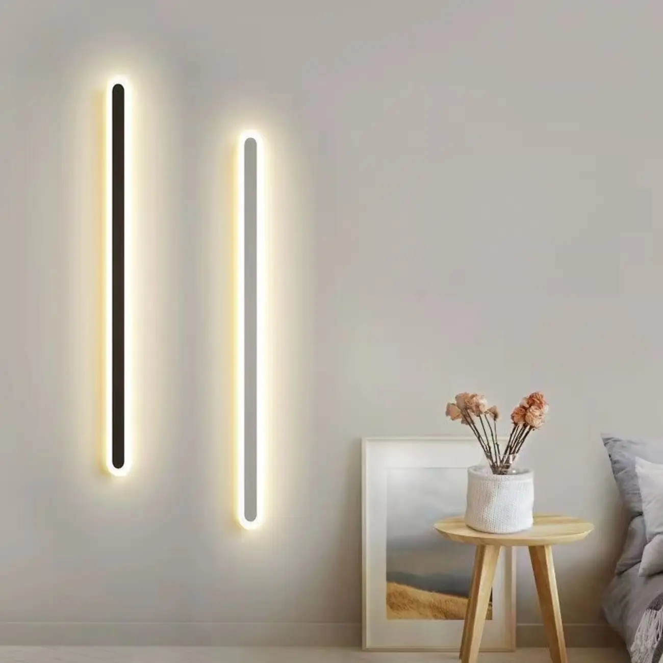 Dimmable Long Strip LED Bedroom Wall Light with Acrylic