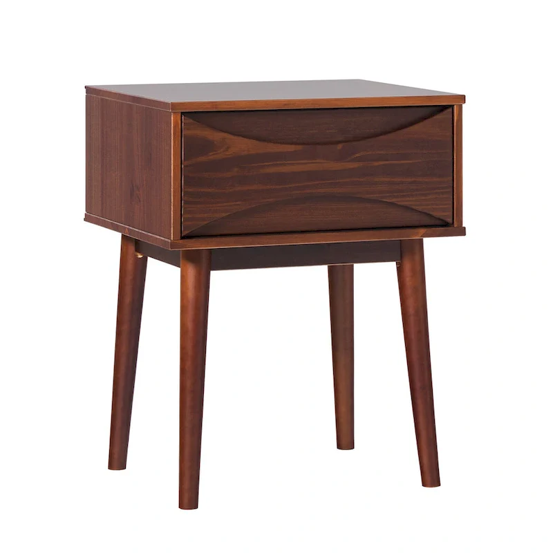 Mid-Century Curved-Drawer Nightstand