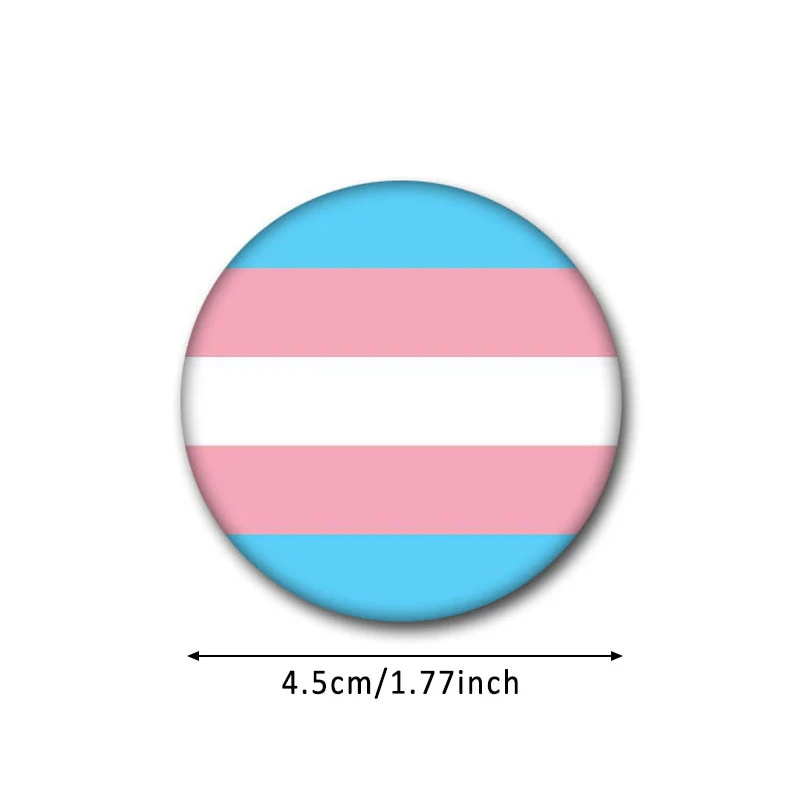 HULIANFU Pride Rainbow Flag Badge Round Icons Gay Pins Homosexual Love Metal Badges Decorative Brooch Pins Jewelry Accessories Gifts - Deanwangkt