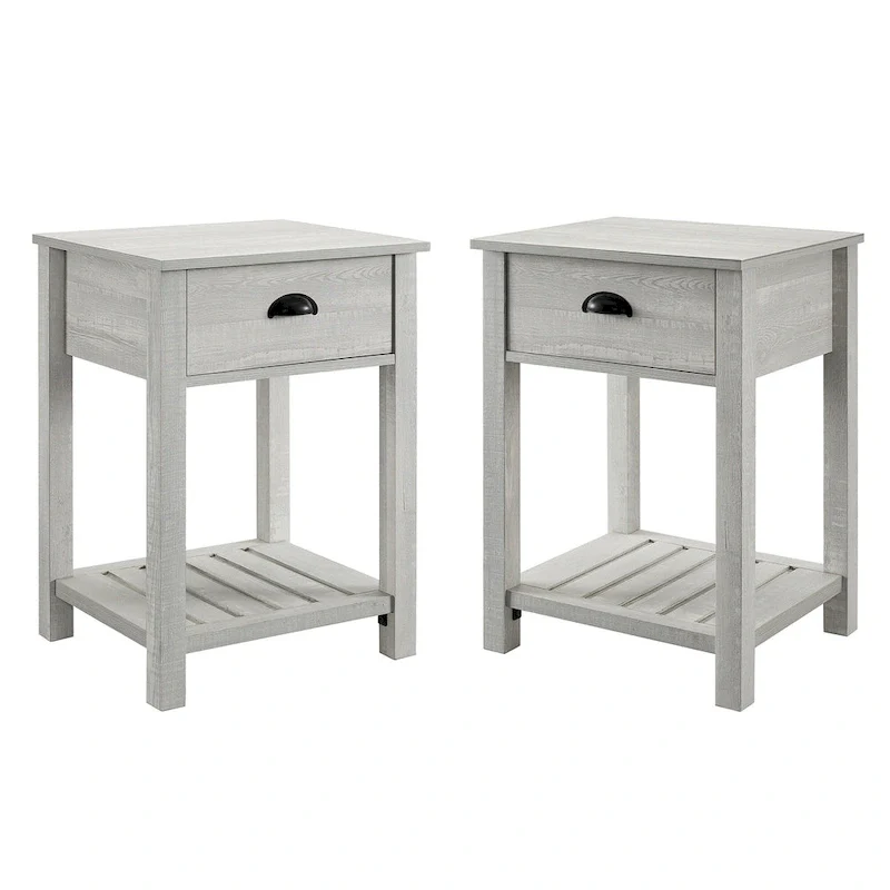 Middlebrook One-Drawer Farmhouse Nightstand, Set of 2