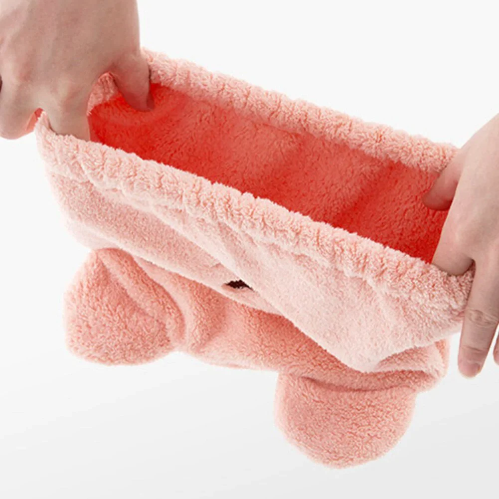 HULIANFU New Dry Hair Cap Towel Strong Absorbing Cute Bear Hat Quick-dry Cartoon Head Wrap Soft Shower Cleaning Supplies Home Hair Drying - Deanwangkt