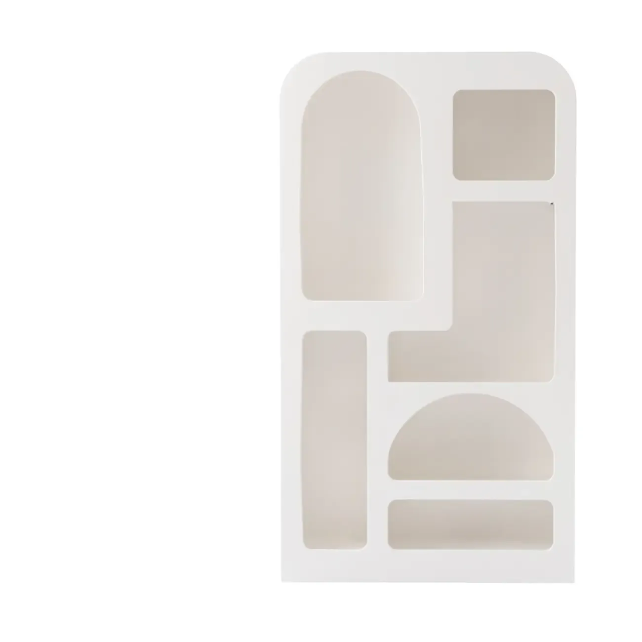 White Wooden Dining Hutch Display Cabinet with Shelves