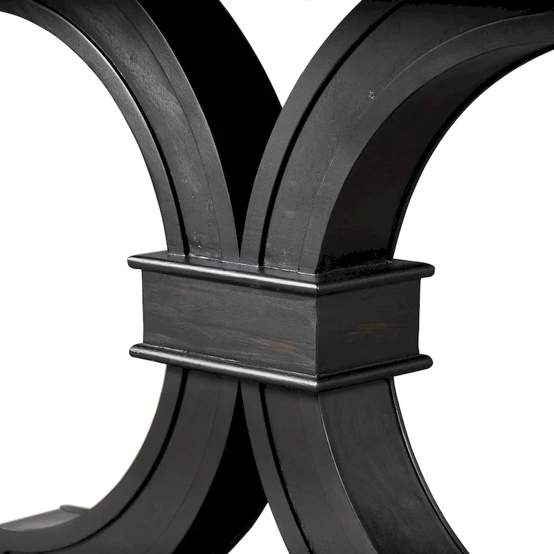 Furniture of America Kieran Farmhouse 7-Piece Black Wooden Dining Set