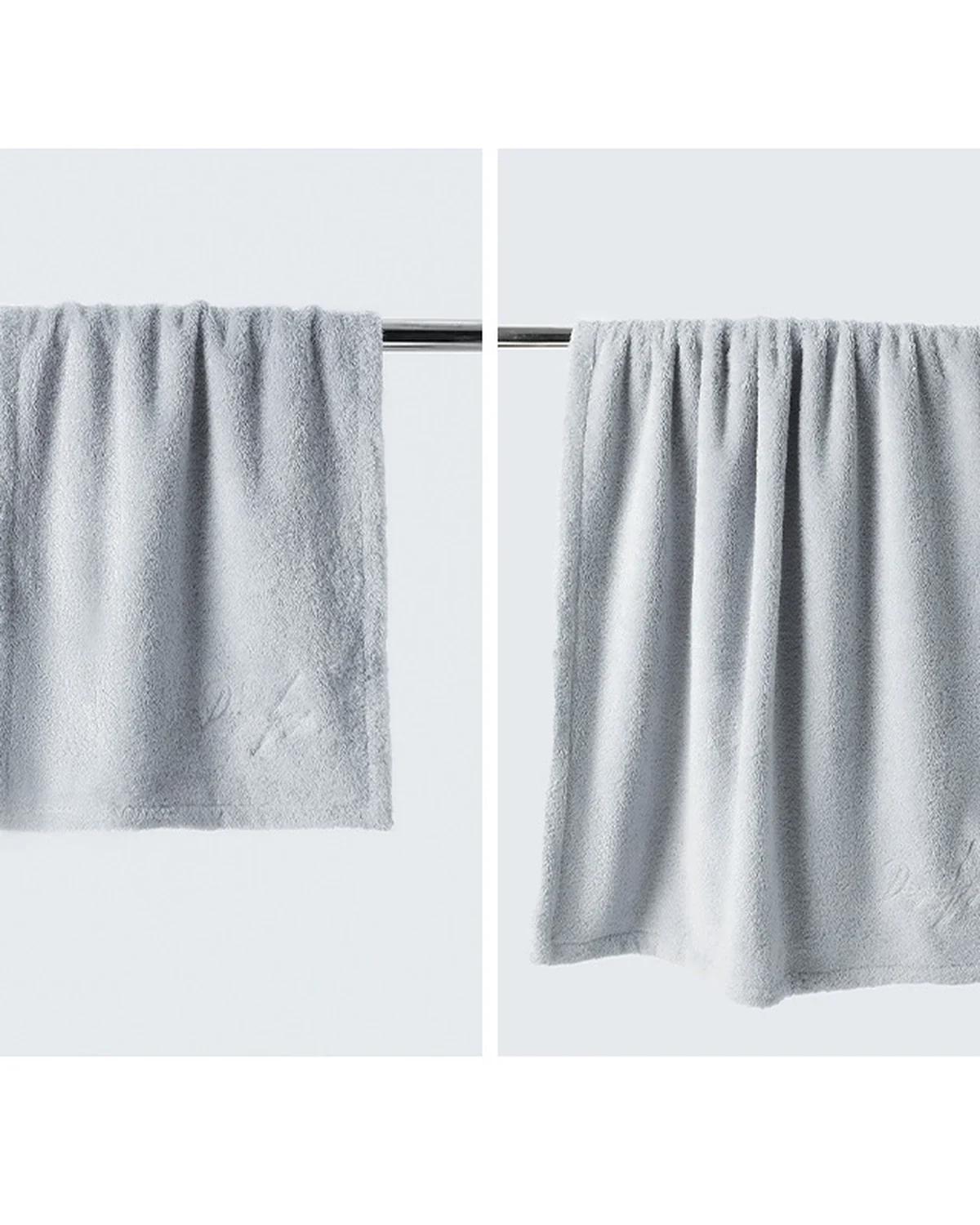 Towel and Bath Towel Two-Piece Set, Household Cotton Skin-Friendly Terry Enlarged Thickened Wrap Towel, Absorbent Beach Towel Face Towel
