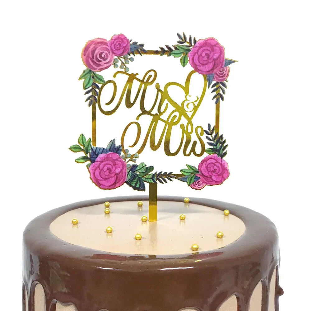 HULIANFU MR&MRS Acrylic Wedding & Engagement Cake Topper Lover Valentine  Day Baking Decoration You&me Anniversary Cake Party Favors - Deanwangkt