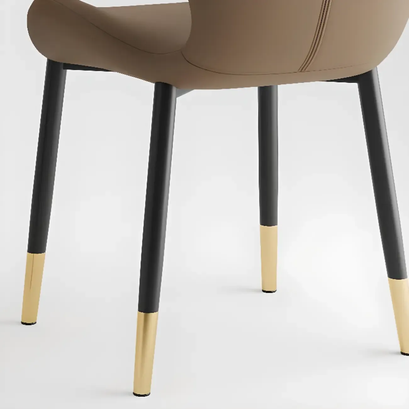 Modern Wingback Faux Leather Upholstered Dining Chair