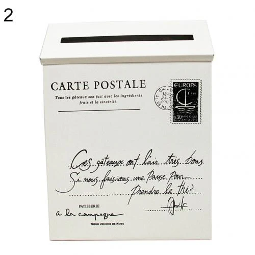 HULIANFU Retro Metal Mailboxes Wall Mounted Mail Box Mailbox Bucket Newspaper Letter Box Post Garden Decoration Garden Supplies - Deanwangkt